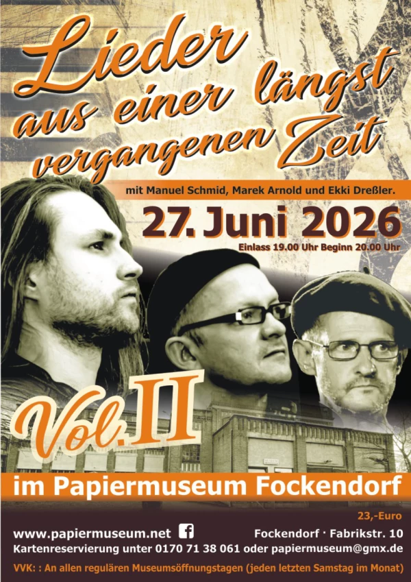 Konzert „Lieder aus einer längst vergangenen Zeit, Vol. II“