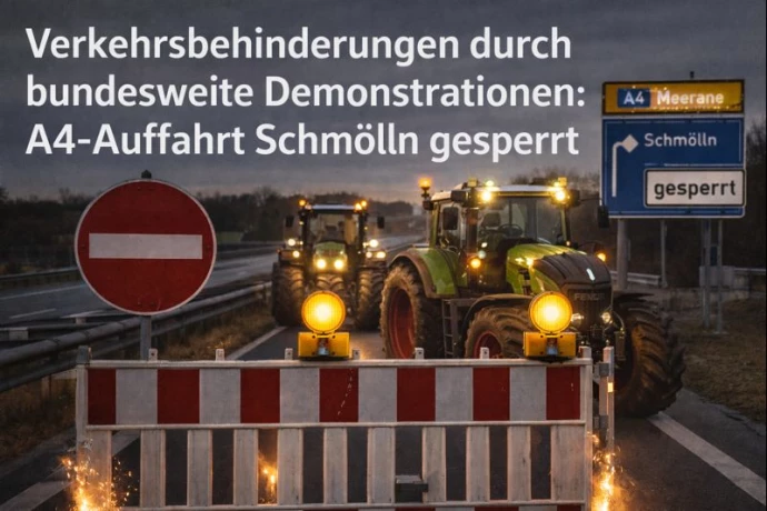 VorschauBild - A4-Auffahrt Schmölln gesperrt