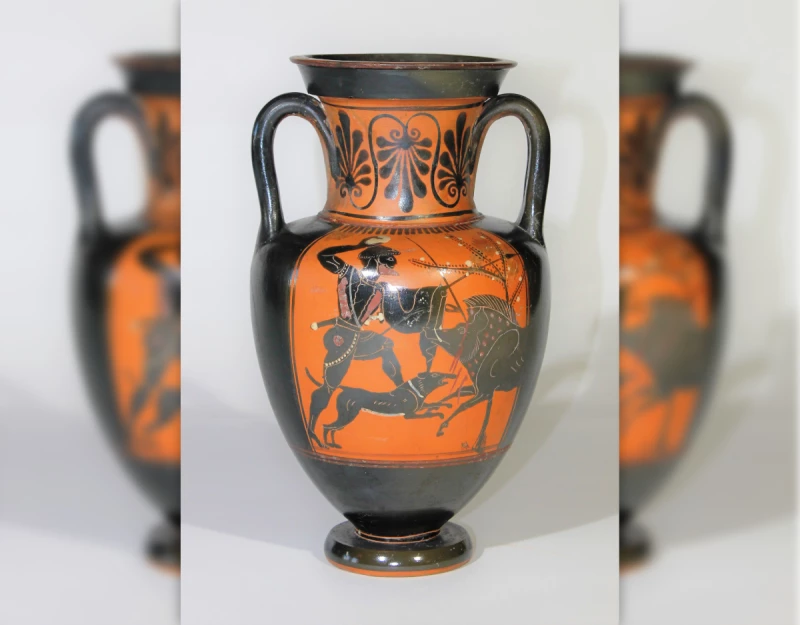 Wildschwein, Seepferd & Co. – Tierdarstellungen auf antiken Vasen des Altenburger Lindenau-Museums | Schwarzfigurige attische Halsamphora