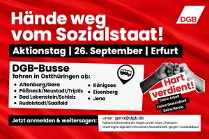 DGB Altenburger Land ruft zur Teilnahme am Aktionstag am 26. September auf