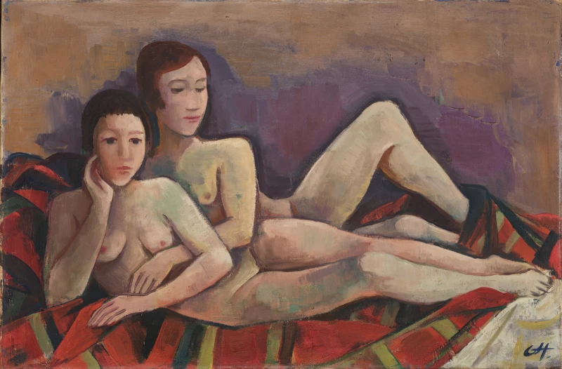 Veranstaltungen im Altenburger Lindenaumuseum im Mai 2023 | KIRCHNER, PECHSTEIN, WEREFKIN - Karl Hofer, Zwei Mädchen liegend, um 1924 [c] VG Bild-Kunst, Bonn 2023