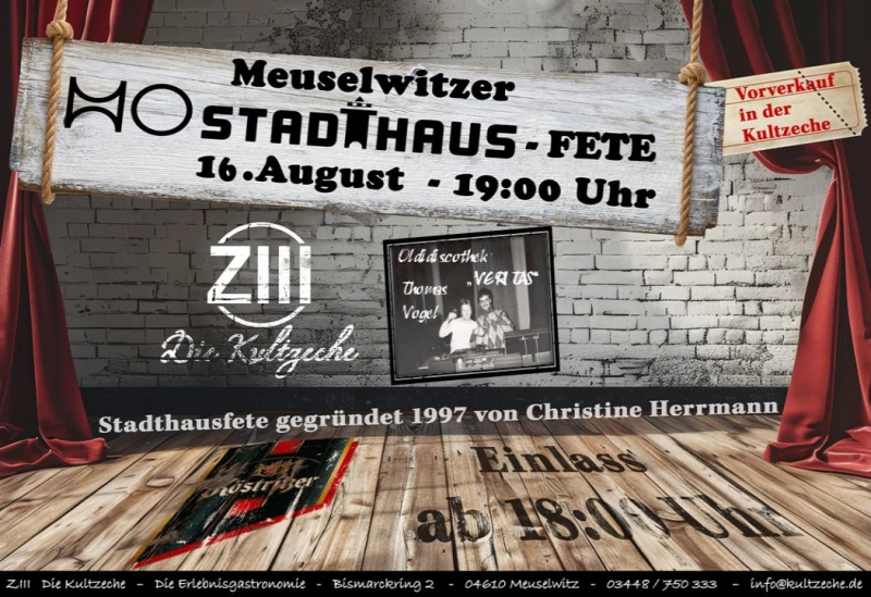 25. Meuselwitzer Stadthausfete in der Kultzeche ZIII | 