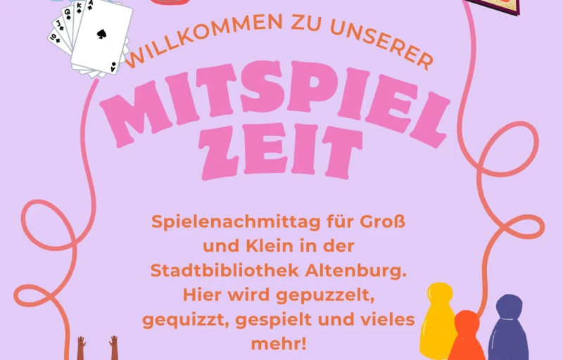 Spielen, puzzeln, quizzen: Familiennachmittag in der Altenburger Bibliothek | 