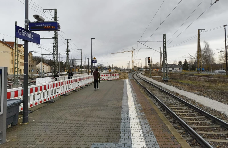 Aktuelle Baumaßnahmen am Bahnhof Gößnitz im Mai 2025 | 