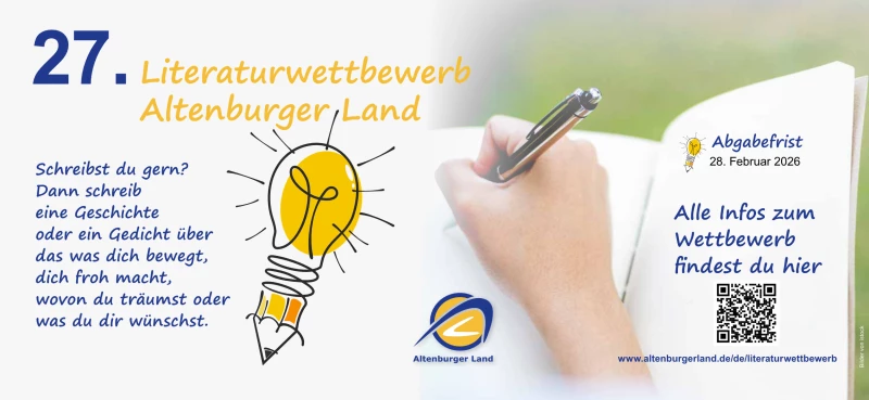Aufruf zum 27. Literaturwettbewerb des Landratsamtes Altenburger Land | 