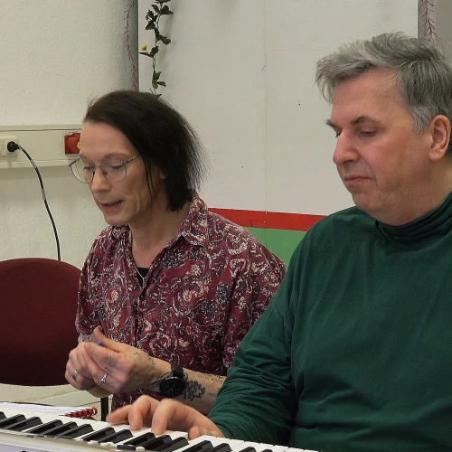 Ronja Weber (Minnesängerin und Kernfigur der Prinzenräuber-Band) und Christian Weber (Kurfürst und Komponist des Liedes HEIMKEHR)