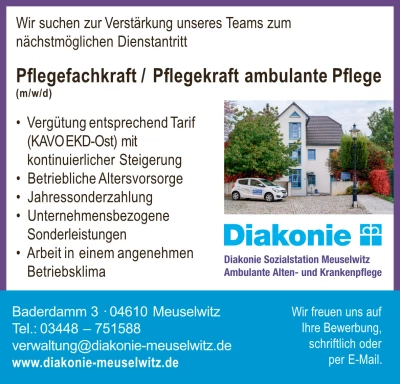 Pflegefachkraft / Pflegekraft ambulante Pflege (m/w/d)