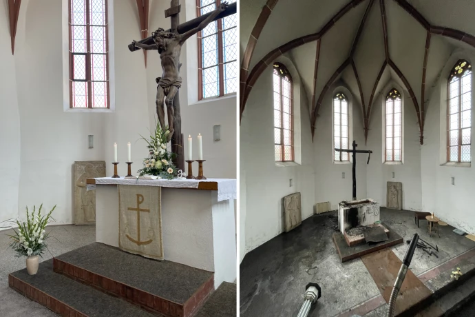 VorschauBild - Denkmalgeschütztes Kruzifix bei Brand in Luckaer Kirche zerstört