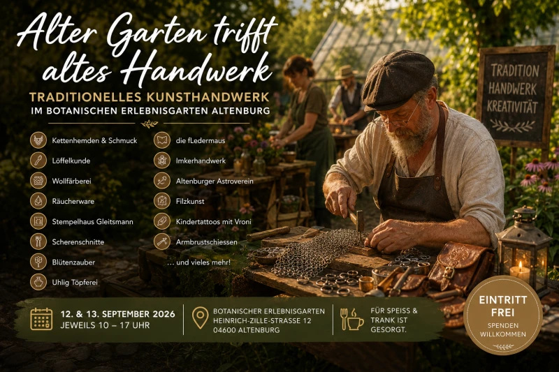 Alter Garten trifft altes Handwerk im Botanischen Erlebnisgarten | 