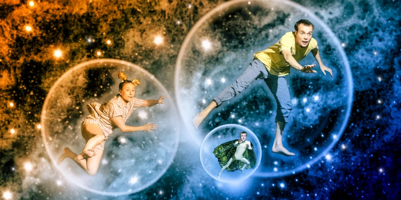 Ein zauberhafter Weihnachtsmärchen-Vormittag im Theaterzelt Altenburg | Schauspielerin Dorothea Röger als Anneliese und Schauspieler Valentino Fortuzzi