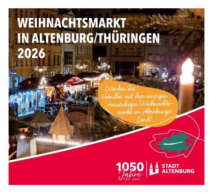 VorschauBild - Bewerben Sie sich für Standplätze auf dem Altenburger Weihnachtsmarkt 2026