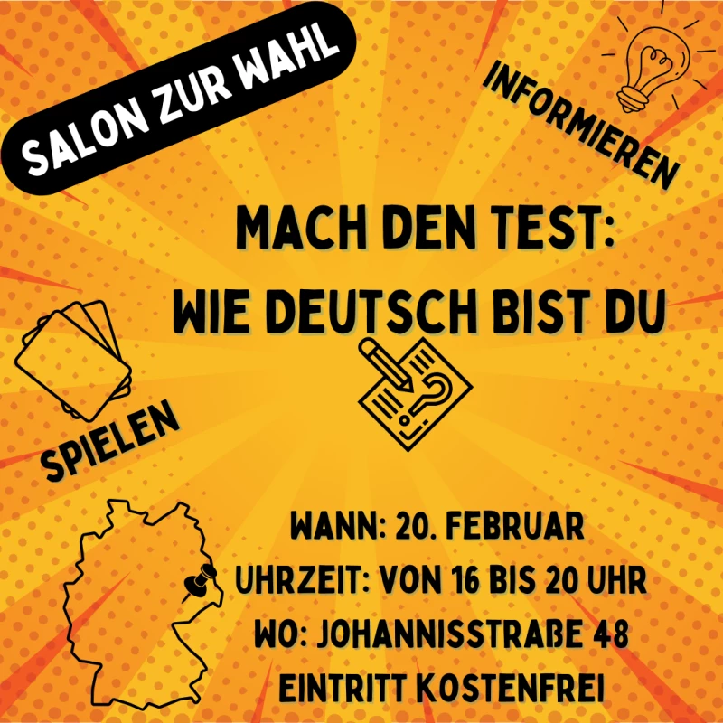 Salon zur Wahl “Wie Deutsch bist du – Mache den Test” | 