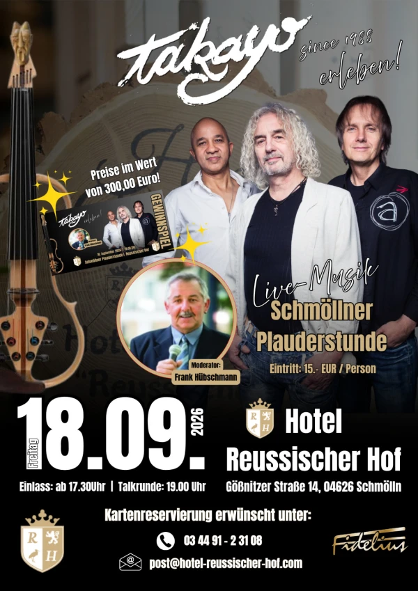 Schmöllner Plauderstündchen – Saisonstart mit TAKAJO