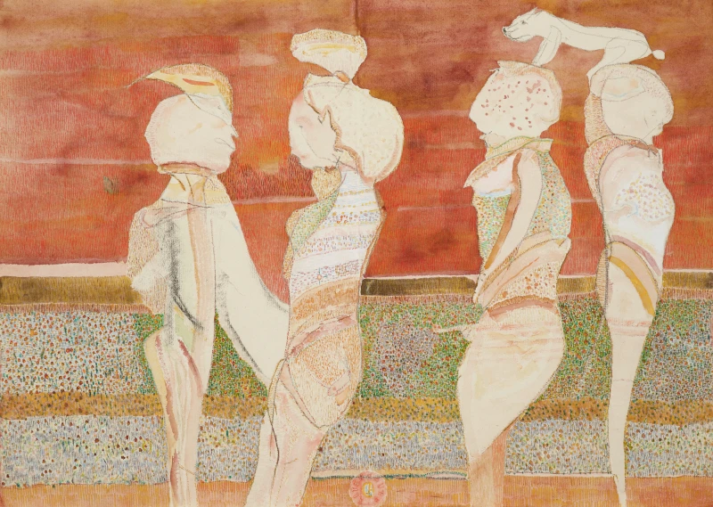 „Der fantastische Gerhard Altenbourg“: Kunst-Highlight 2026 in Altenburg | Gerhard Altenbourg, o. T. [Wie ägyptische Gottheiten bekrönt], o. J., Lindenau-Museum Altenburg (c) Stiftung Gerhard Altenbourg_VG Bild-Kunst, Bonn