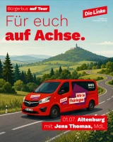 Bürgerbus der Linken kommt nach Altenburg