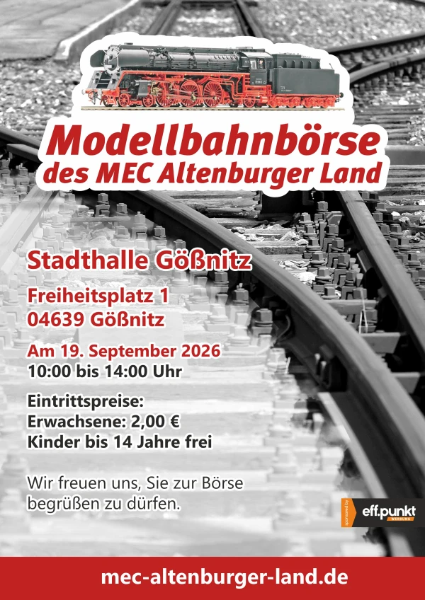 Modelleisenbahnbörse in Gößnitz