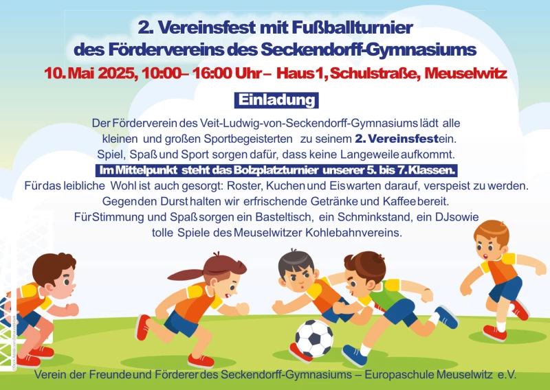 2. Vereinsfest mit Fußballturnier des Fördervereins des Seckendorff-Gymnasiums | 