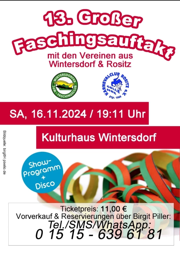 13. Großer Faschingsauftakt