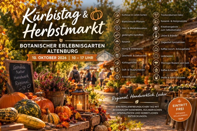 VorschauBild - Kürbistag und Herbstmarkt im Botanischen Erlebnisgarten Altenburg