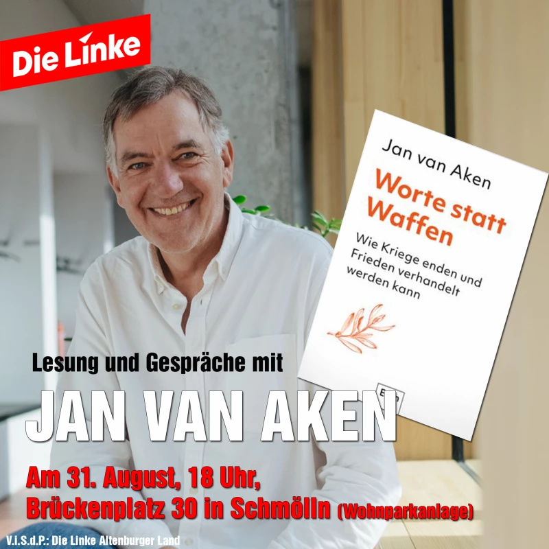 Lesung und Gespräche mit Jan van Aken | 