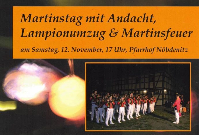 VorschauBild - Sankt Martinsfeier in Nöbdenitz mit Lampionumzug und Martinsfeuer