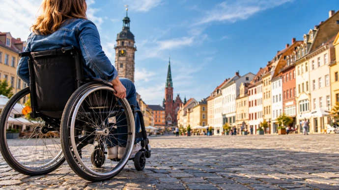 VorschauBild - Rollstuhl-Tour durch Altenburg macht auf Barrieren im Alltag aufmerksam