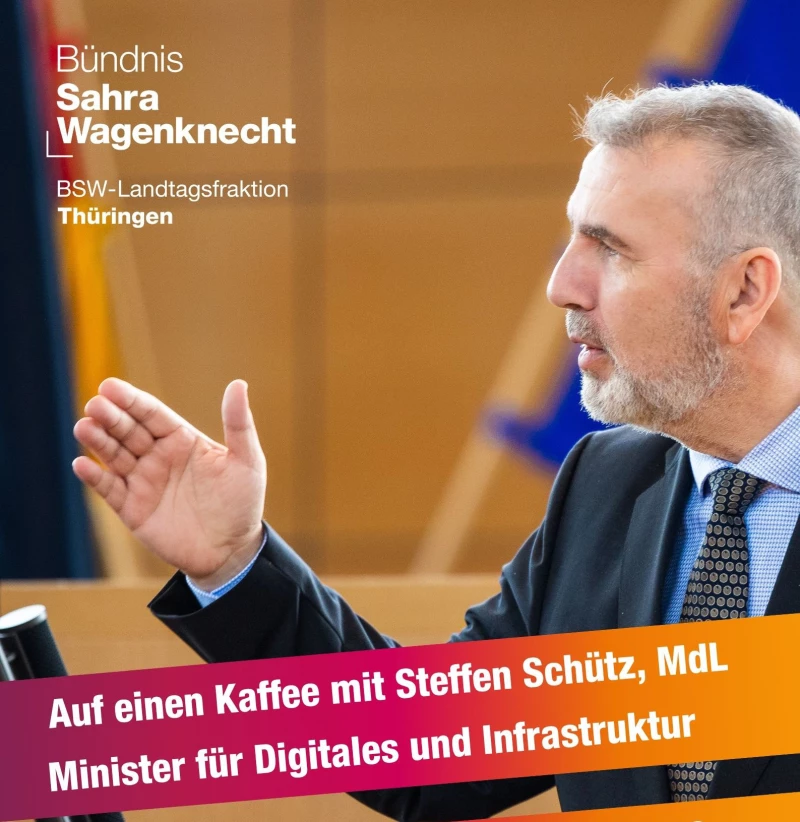 Steffen Schütz, Thüringer Minister für Digitales und Infrastruktur, kommt nach Altenburg | 