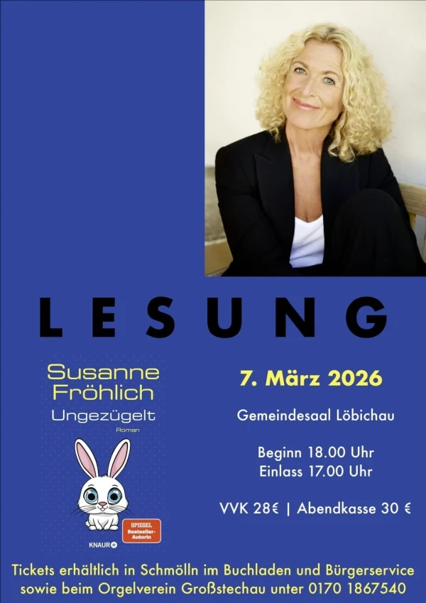 "Ungezügelt" - Lesung mit Susanne Fröhlich