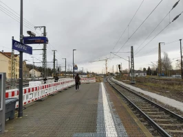 Arbeiten im Bereich des Bahnhofs Gößnitz