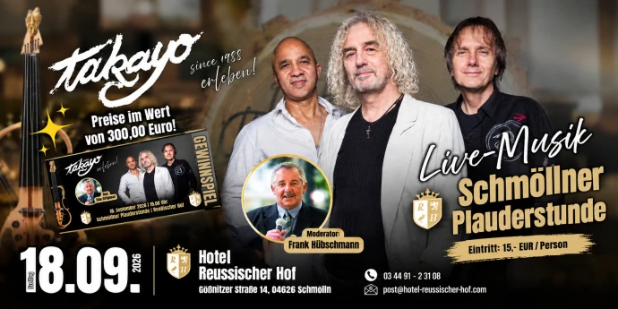 VorschauBild - Schmöllner Plauderstündchen startet mit TAKAJO in die neue Saison