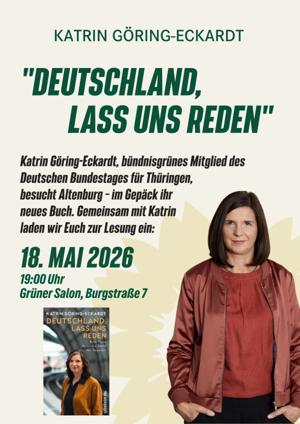 Lesung und Diskussion mit Katrin Göring-Eckardt
