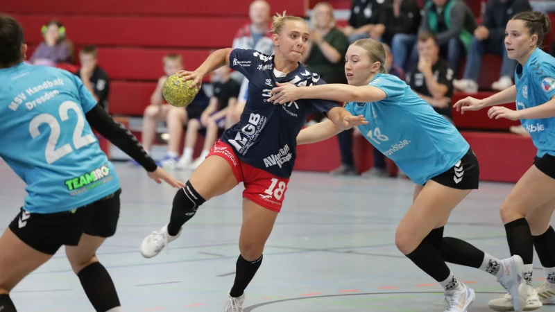 Aufbau-Fans müssen sich weiter in Geduld üben – Gelingt am Samstag (17. Oktober) gegen TuS Leipzig-Mockau der Durchbruch? | Aufbau-Torjägerin Paula Büttner markierte in diesem Spiel lediglich drei Treffer