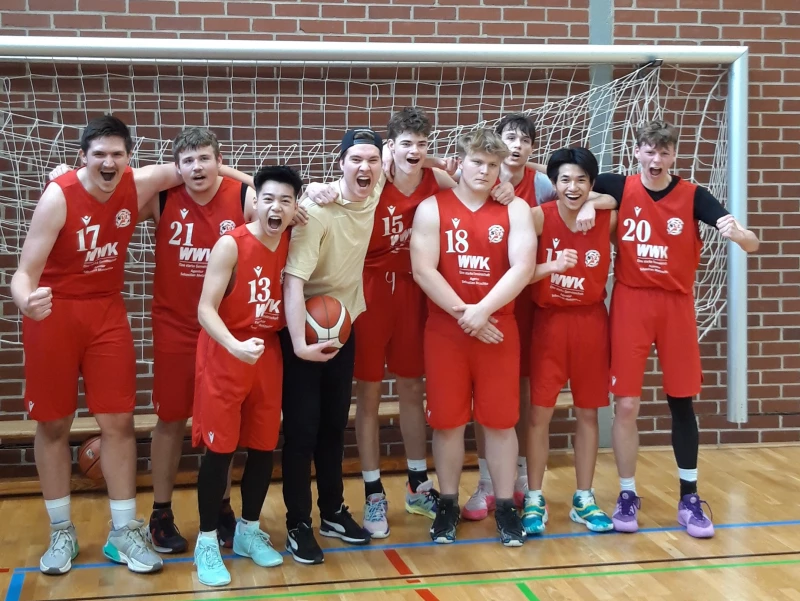 Erfolgreiches Jena-Wochenende für Altenburger U19 Basketballer | Siegreiche Mannschaft im Auswärtsspiel