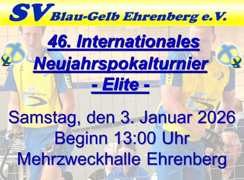 SV Blau-Gelb Ehrenberg veranstaltet Neujahrspokalturnier 2026 | 