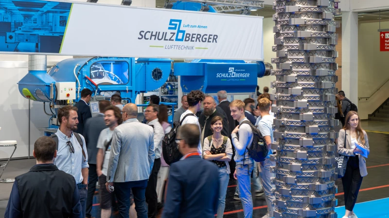 Schulz & Berger präsentiert neuen Windsichter auf Weltleitmesse für Umwelttechnologie | Zahlreiche Besucher erlebten an den ersten IFAT-Messetagen den neuen Coanda-Sichter am Stand von Schulz & Berger