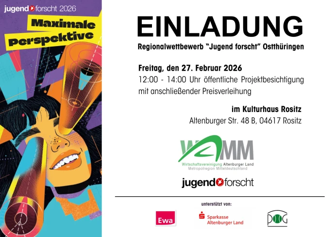 VorschauBild - „Jugend forscht“: 80 junge Forscher präsentieren beim Regionalwettbewerb in Ostthüringen