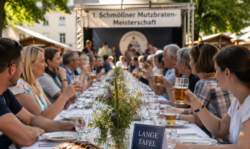 „Lange Tafel“ bei der 1. Schmöllner Mutzbraten‑Meisterschaft | 