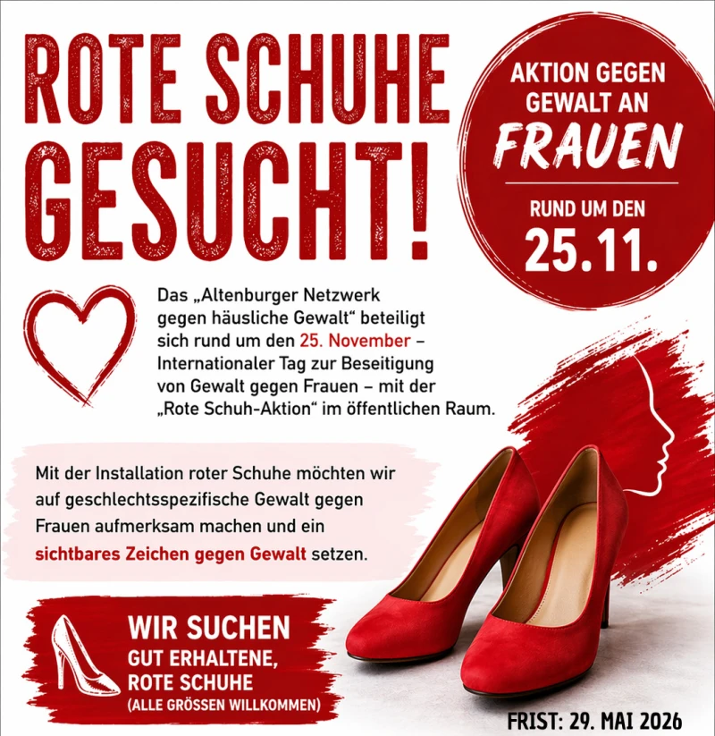 Rote‑Schuh‑Aktion: Spendenaufruf für rote Schuhe | 