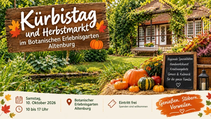 VorschauBild - Kürbistag und Herbstmarkt im Botanischen Erlebnisgarten Altenburg