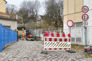 Sperrung der Straße Unterm Schloß