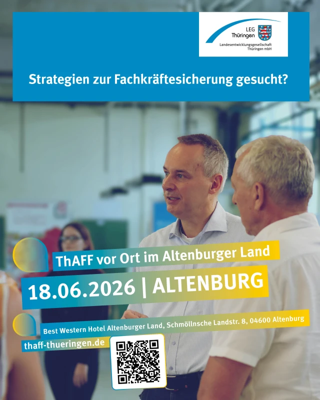 VorschauBild - ThAFF vor Ort: Beratung zur Fachkräftesicherung am 18. Juni in Altenburg