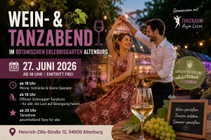 Sommerlicher Abend mit Wein, Kurs und Tanzshow im Botanischen Erlebnisgarten
