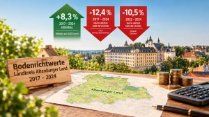 Bodenrichtwerte im Altenburger Land: realer Rückgang trotz nominalem Plus