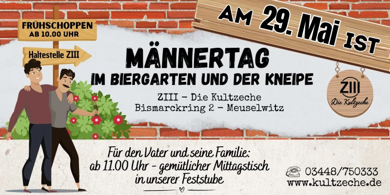 Männertagsparty im ZIII: Feiern Sie mit uns in Meuselwitz! | 