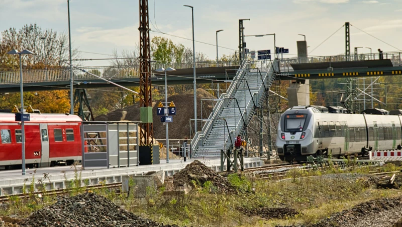 Einladung zu Information und Dialog am 25. Januar 2023 | Bahnhof Altenburg - Behelfsbahnsteig während der Bauphase