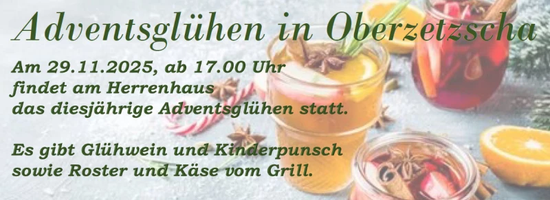 Adventsglühen in Oberzetzscha am 29. November | 