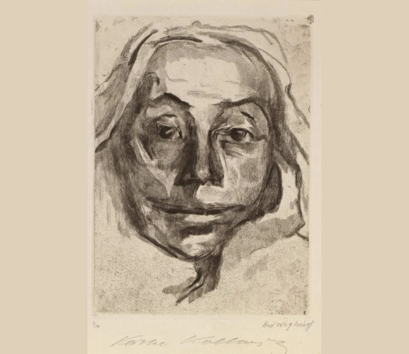 Sonntagsführung: Verbunden im Blick – Käthe Kollwitz und Hedwig Weiss | Hedwig Weiss, Porträt Käthe Kollwitz, 1922