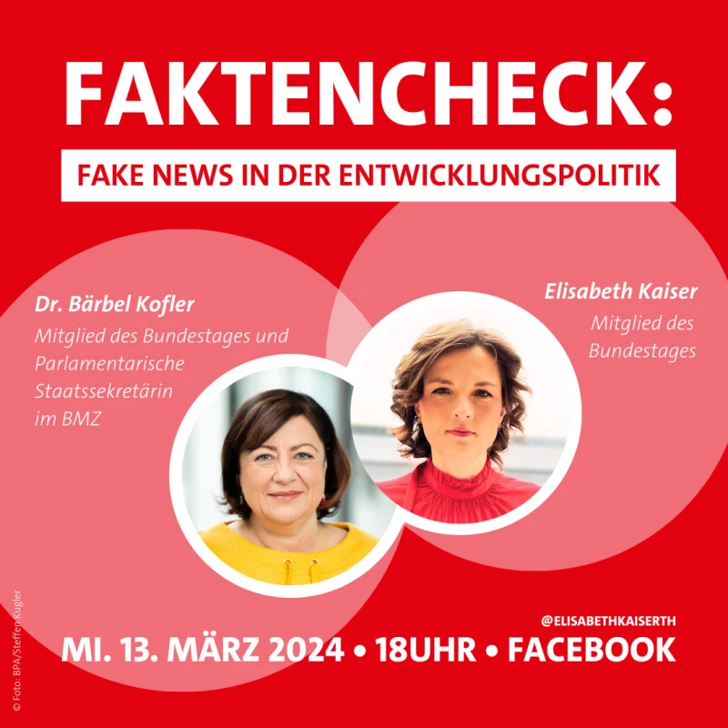 Faktencheck: Fake News in der Entwicklungspolitik 13.03.2024 / 18 Uhr / Facebook Live | 