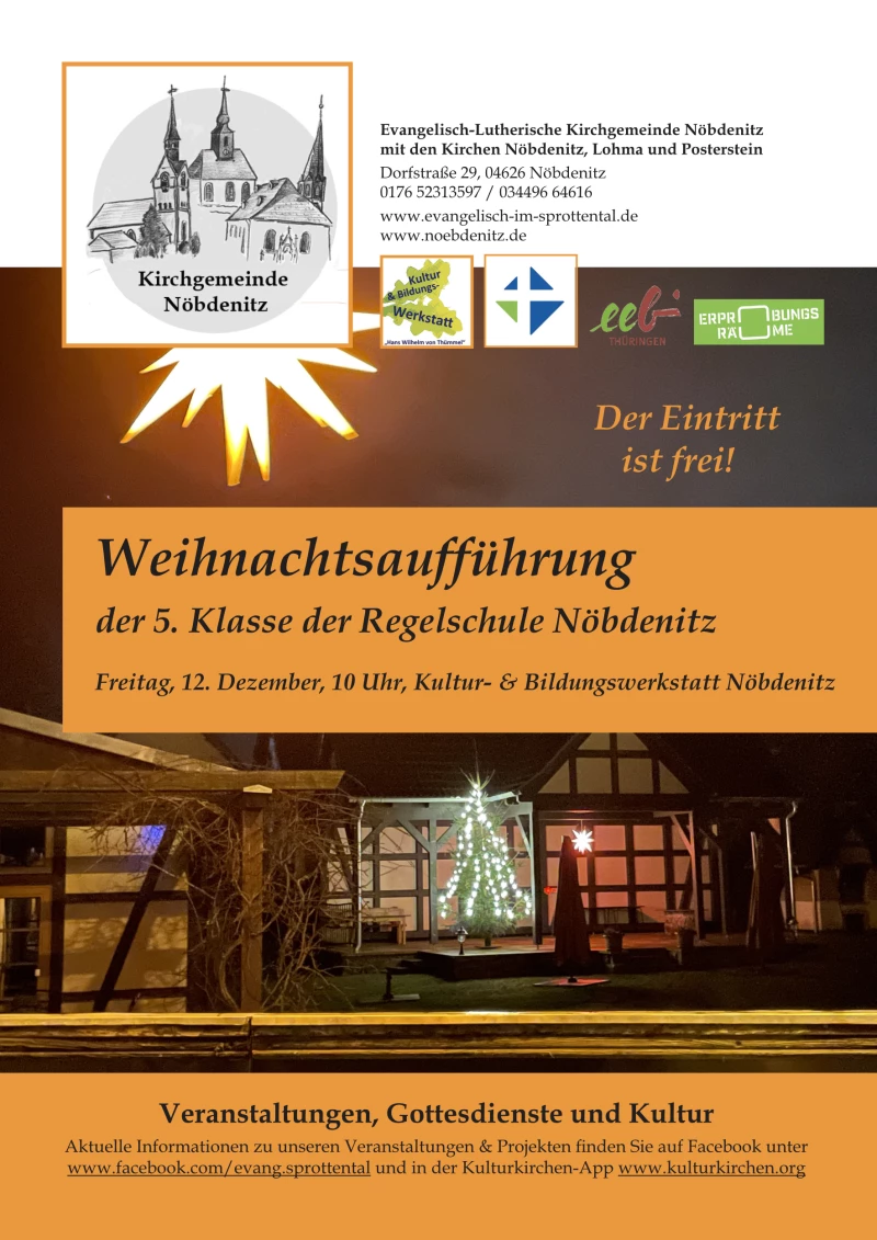 Weihnachtsprogramm der Staatlichen Regelschule Nöbdenitz | 